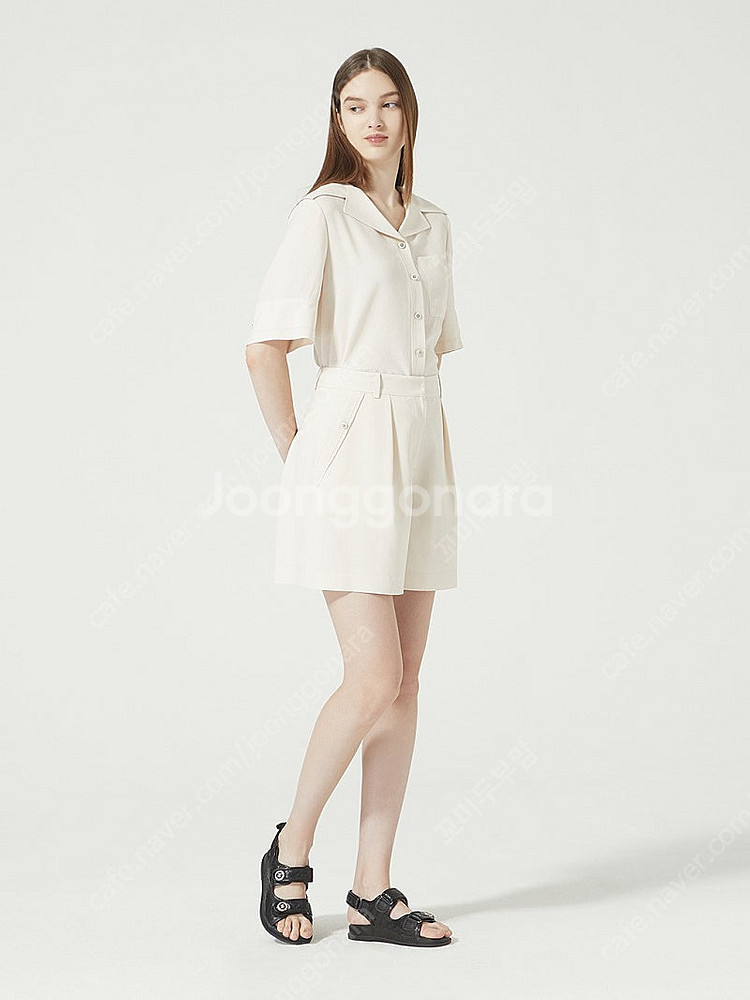 ZOOC 주크 쥬크 버튼포인트 턱 쇼츠 반바지 새상품--1