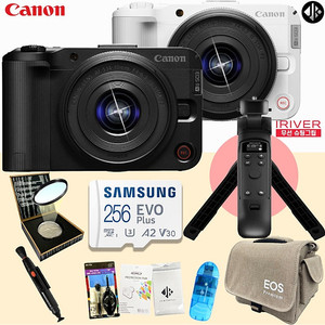 미개봉 새상품 캐논 EOS R50 V 블랙+14-30 KIT + 크리에이터 9종 패키지 (아이리버 정품 OLED 무선 슈팅그립 +MCUV 슬림 필터+ 메모리 포함)