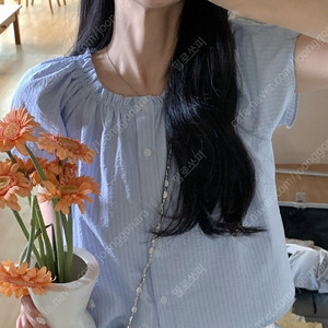 에이딘에이블 시어서커 블라우스