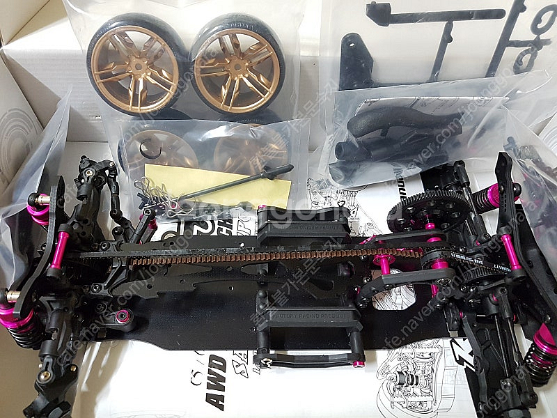 미주행 드리프트 RC카 사쿠라 D4 AWD 차체 완성품--1