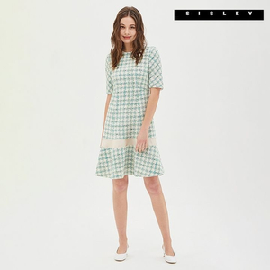 SISLEY 시슬리 반팔 트위드 원피스 85