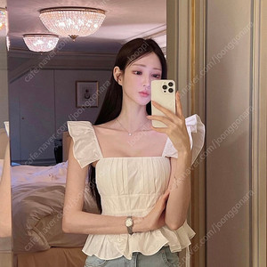 라벨르블랑 오베르 주름 블라우스