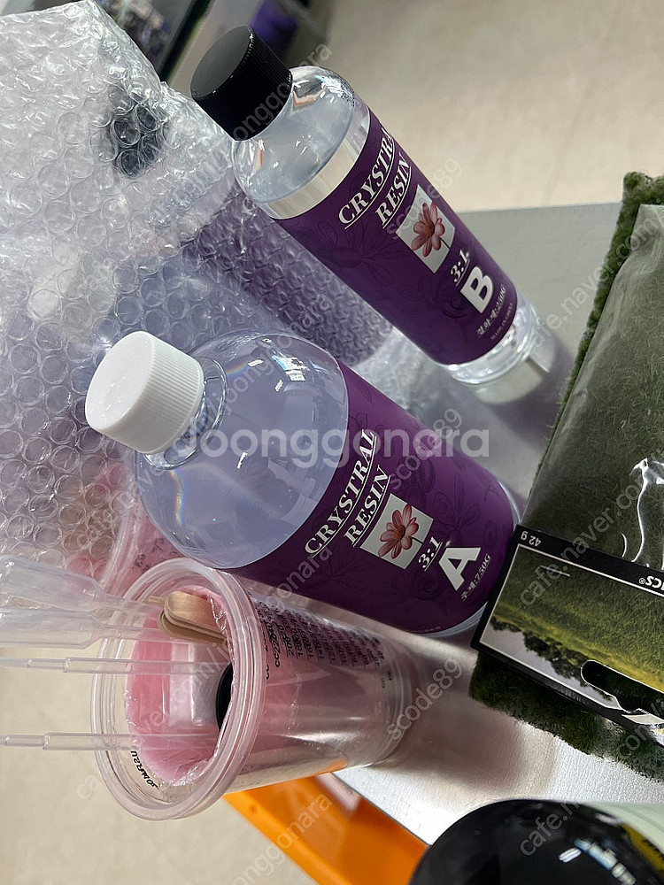 크리스탈레진 새상품 1kg 6세트 일괄판매--0