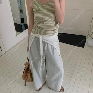 마레 린넨 팬츠 회베이지 새상품