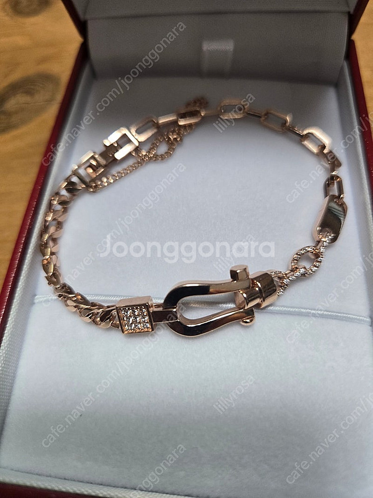 14k 로즈골드 팔찌--1