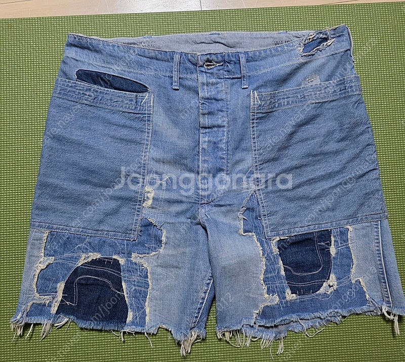 RRL 랄프로렌 / 디스트레스 데님팬츠 쇼츠/ 34--0