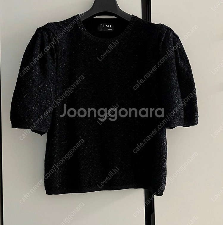 한섬 2023 타임 울 블렌드 퍼프 니트 탑 (랑방컬렉...--2