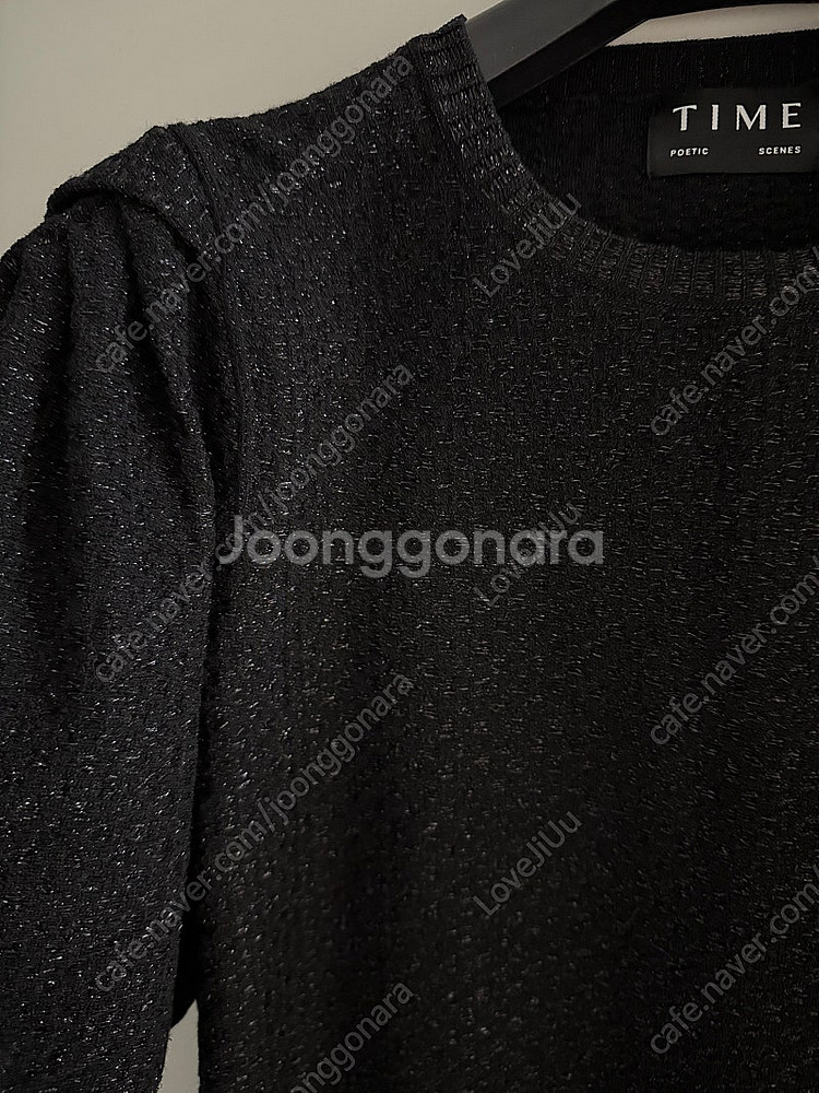 한섬 2023 타임 울 블렌드 퍼프 니트 탑 (랑방컬렉...--4