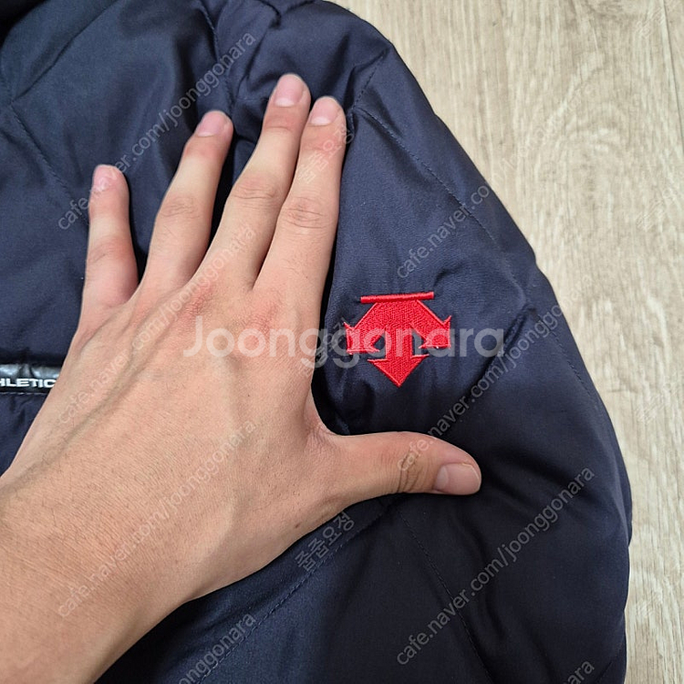 데상트 남성 덕다운 후드 퀼팅 패딩--4