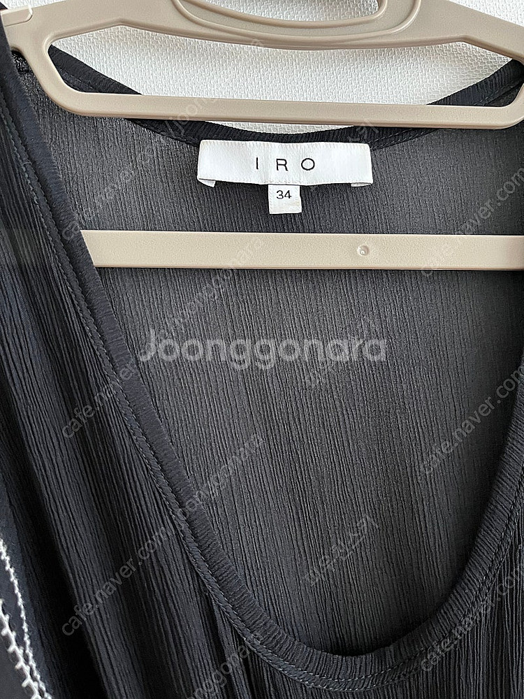 IRO 벨트 프릴 블랙 원피스--1