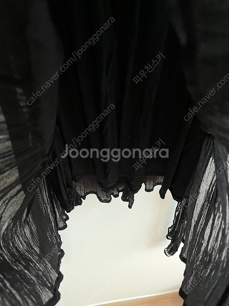 IRO 벨트 프릴 블랙 원피스--3