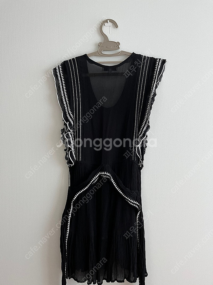 IRO 벨트 프릴 블랙 원피스--4