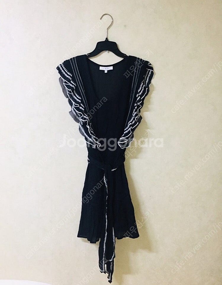 IRO 벨트 프릴 블랙 원피스--7