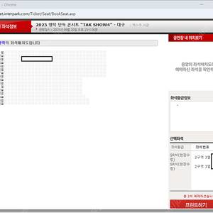 (최저가) 영탁 탁쇼 대구 콘서트 (토요일) 2구역 무대앞 3열 2자리