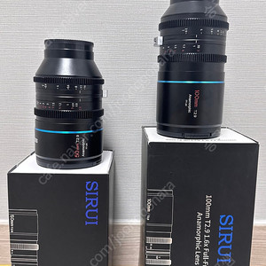 시루이 SIRUI 아나모픽 풀프레임 50MM 100MM 렌즈 팝니다.