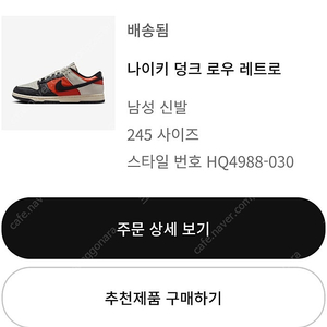 나이키 덩크 로우 레트로 245 사이즈 신발팝니다