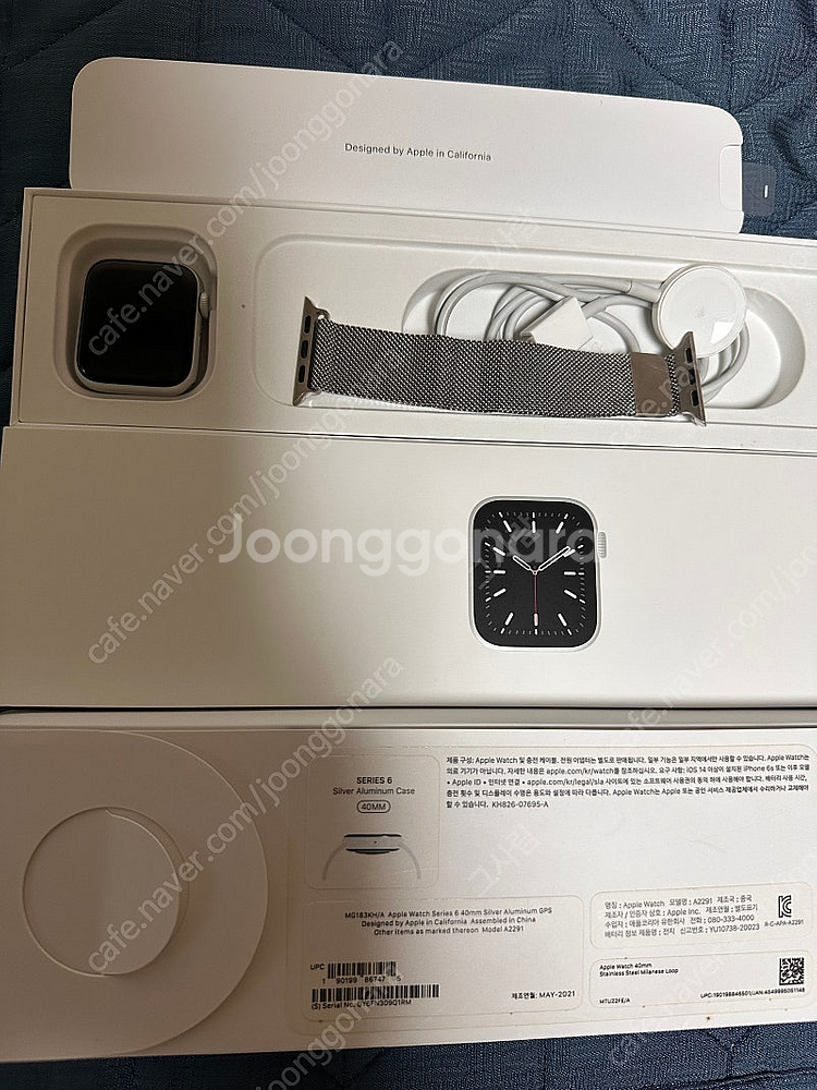 애플워치6 실버 알루미늄 40mm--0
