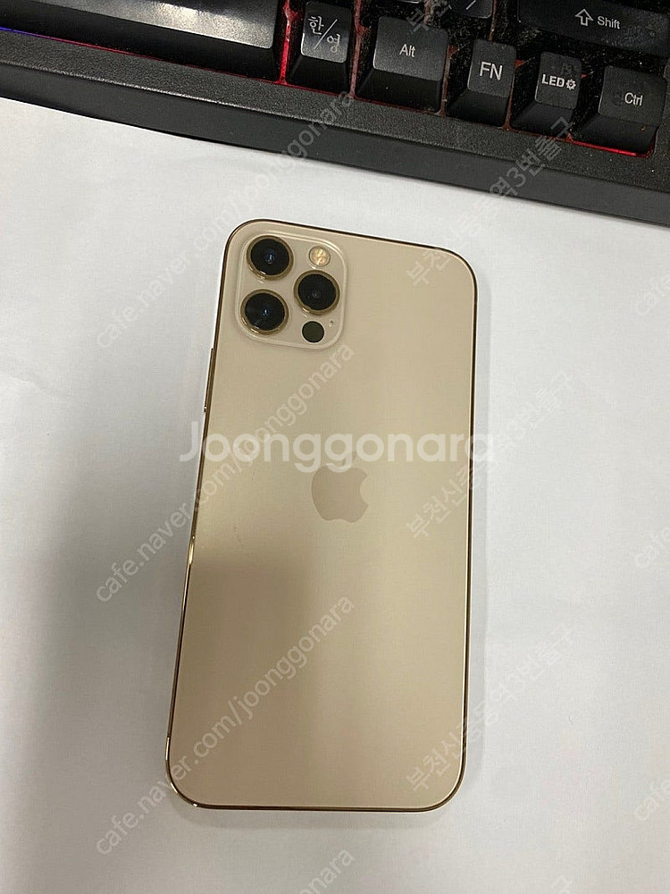 197958 아이폰12프로 골드 AA급 128GB 무잔...--0