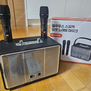 바이칸 듀엣 가정용 노래방 마이크 [충전기,미러볼포함]