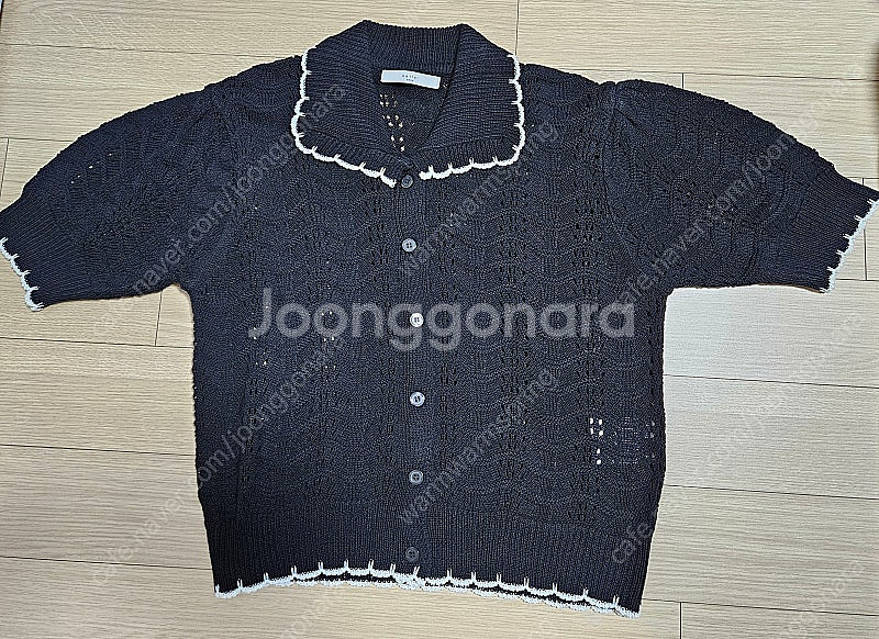 (새상품) 라라미 라임라이크미 여름 스카시 짜임 니트 가디건 블랙 듀엘 오즈세컨 럭키슈에뜨 레니본 샤틴 잇미샤 지컷...--1