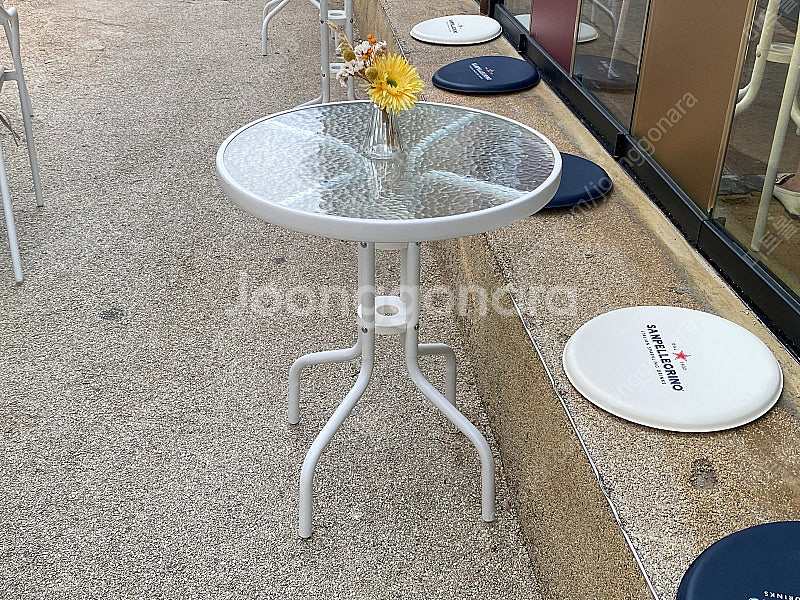 강화유리 카페 테라스 테이블 15개 일괄 (일주일 사용...--0
