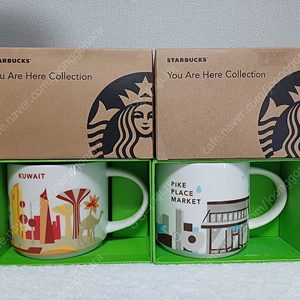 스타벅스 유아히어 쿠웨이트 미국 파이크 플레이스 마켓 PPM 시티머그 414ml 이미지