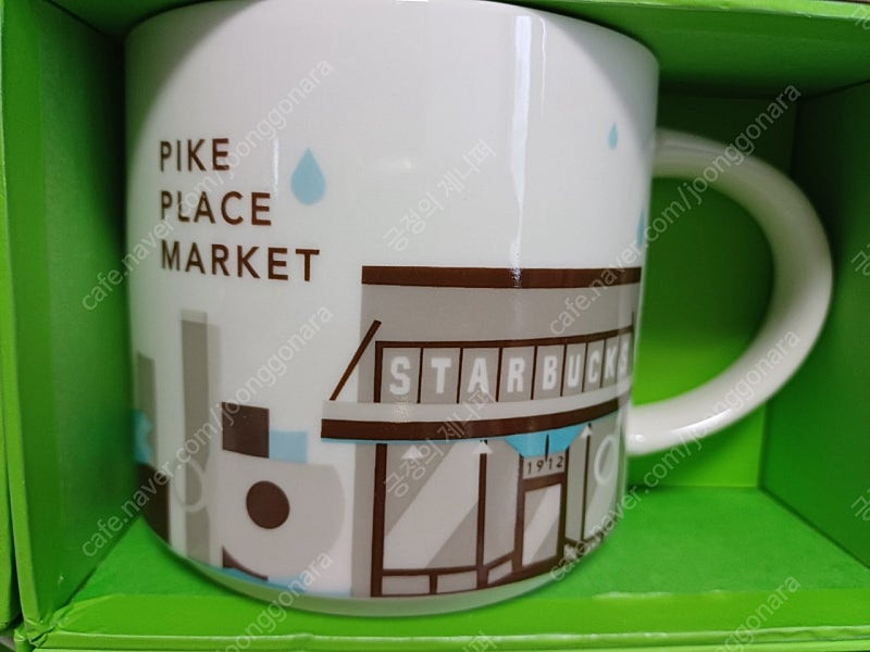 스타벅스 유아히어 쿠웨이트 미국 파이크 플레이스 마켓 PPM 시티머그 414ml 이미지