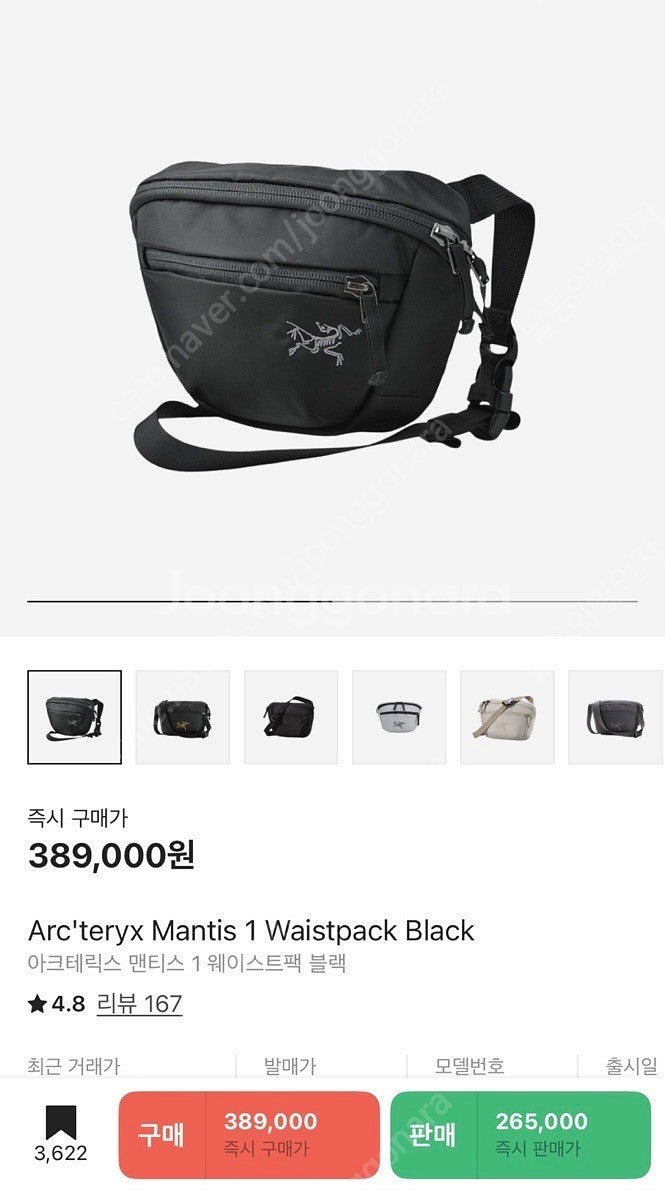 아크테릭스 맨티스 1 웨이스트팩 블랙--1
