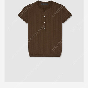 얼바닉30 Foret Button Short Sleeve Knit