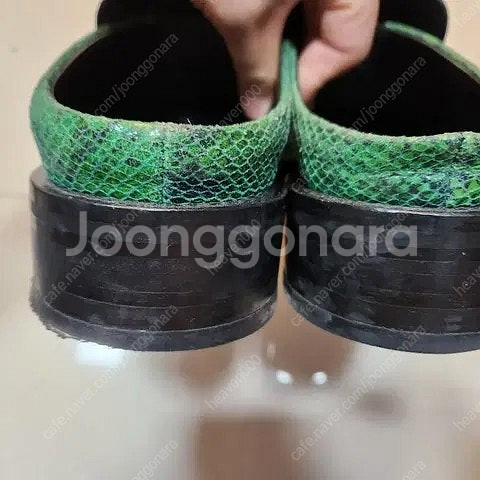 마틴로즈 그린 뱀피 뮬 아카이브--2