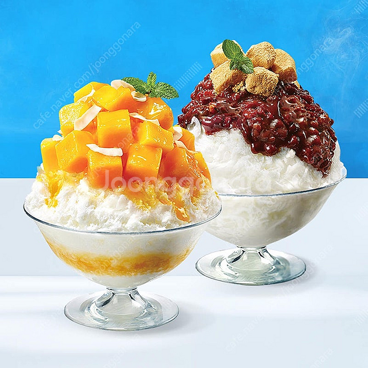 파리바게뜨 더블 빙수 세트(애플망고+통단팥 듬뿍 우유)...--0