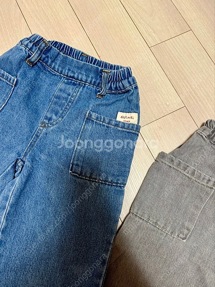 아베크미엘 100 말랑데님 청바지 L 2벌일괄 여름바지--2