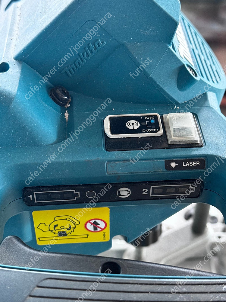 블루투스가능 마끼다 슬라이딩 각도절단기 12인치 튼튼한 이동식 작업대포함--7