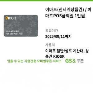 이마트 상품권 1만원권 11장