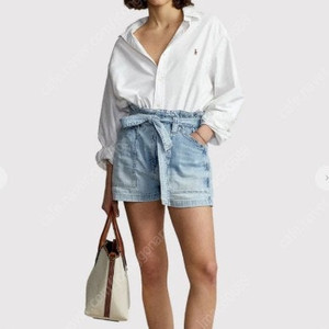 폴로 랄프로렌 POLO 벨티드 데님 쇼츠 팬츠 27 사이즈 정품