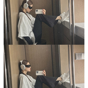 파격할인!! overtake 오버테이크 골지 밴딩 팬츠 세미부츠컷 팬츠 블랙 새상품 (우체국택배 당일발송)택포