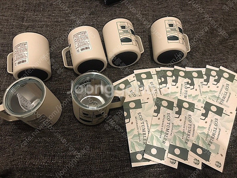 스타벅스 에코 텀블러 무료쿠폰 4500원(지류) 19장...--0