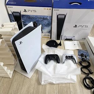 PS5 플스5 1218A 디스크버젼(그란투리스모7, DIRT 랠리 2.0, WRC10 등 게임 다운), 씨게이트 파이어쿠다 M.2 NVMe 히트싱크 1TB 장착 + 추가 듀얼센스