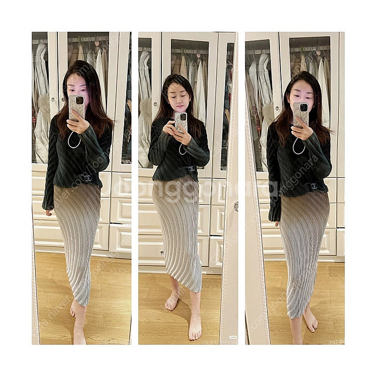 이세이미야케 뉘앙스 탑, 원피스 플리츠플리즈 ~--0