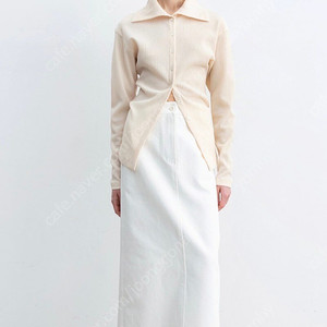 rrace 레이스 플리츠 블라우스 크림