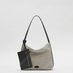 로서울 Mini pulpy hobo bag Jute black 숄더백