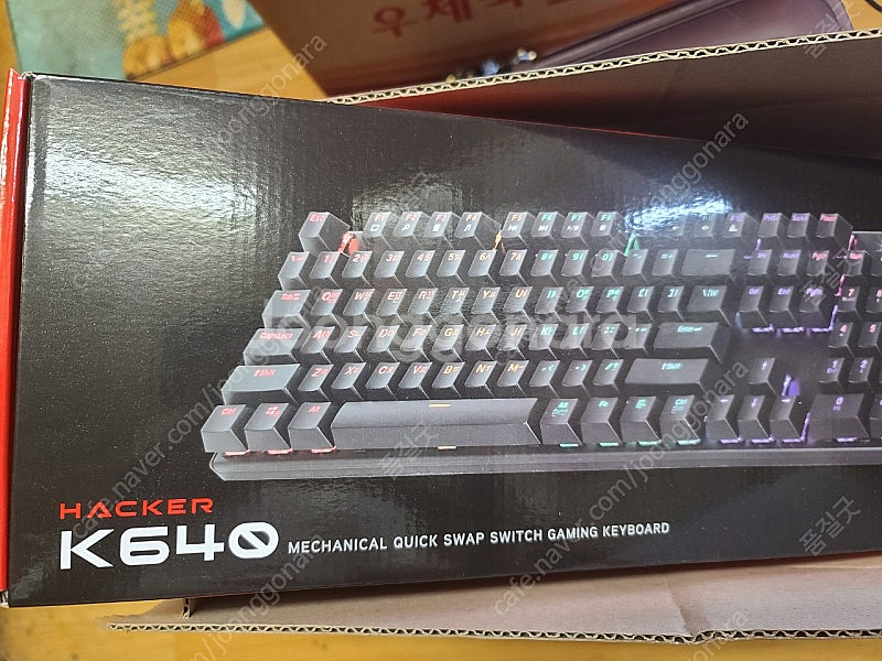 [새상품] 앱코 K640 블랙 청축 게이밍 키보드 팝니...--0