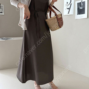 데일리룩 샤이니맥시원피스 브라운M 새상품