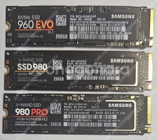 [M.2 Nvme] 삼성 960, 980 250GB--0