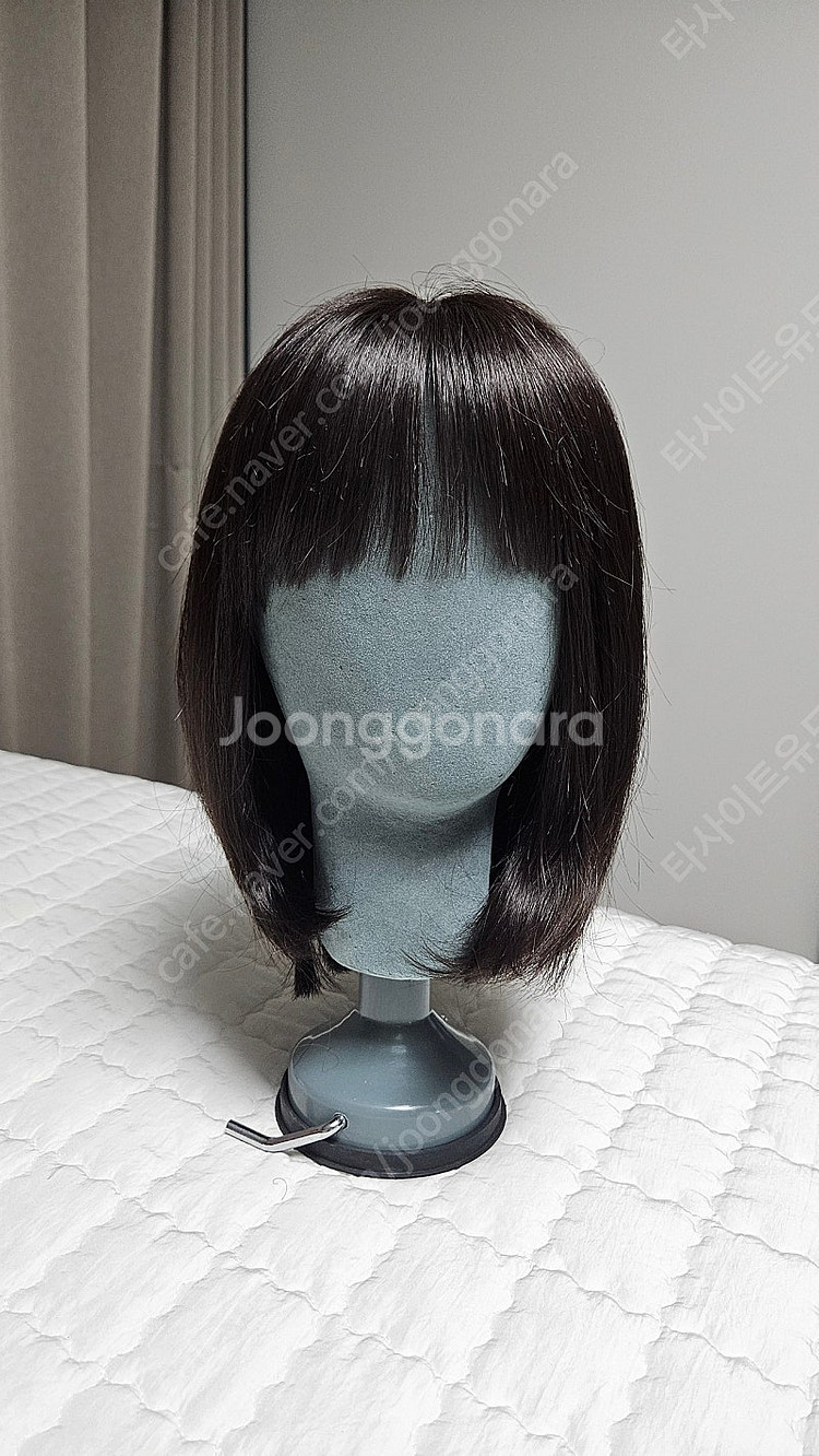 핑크에이지 수제 가발입니다 다크 브라운--2