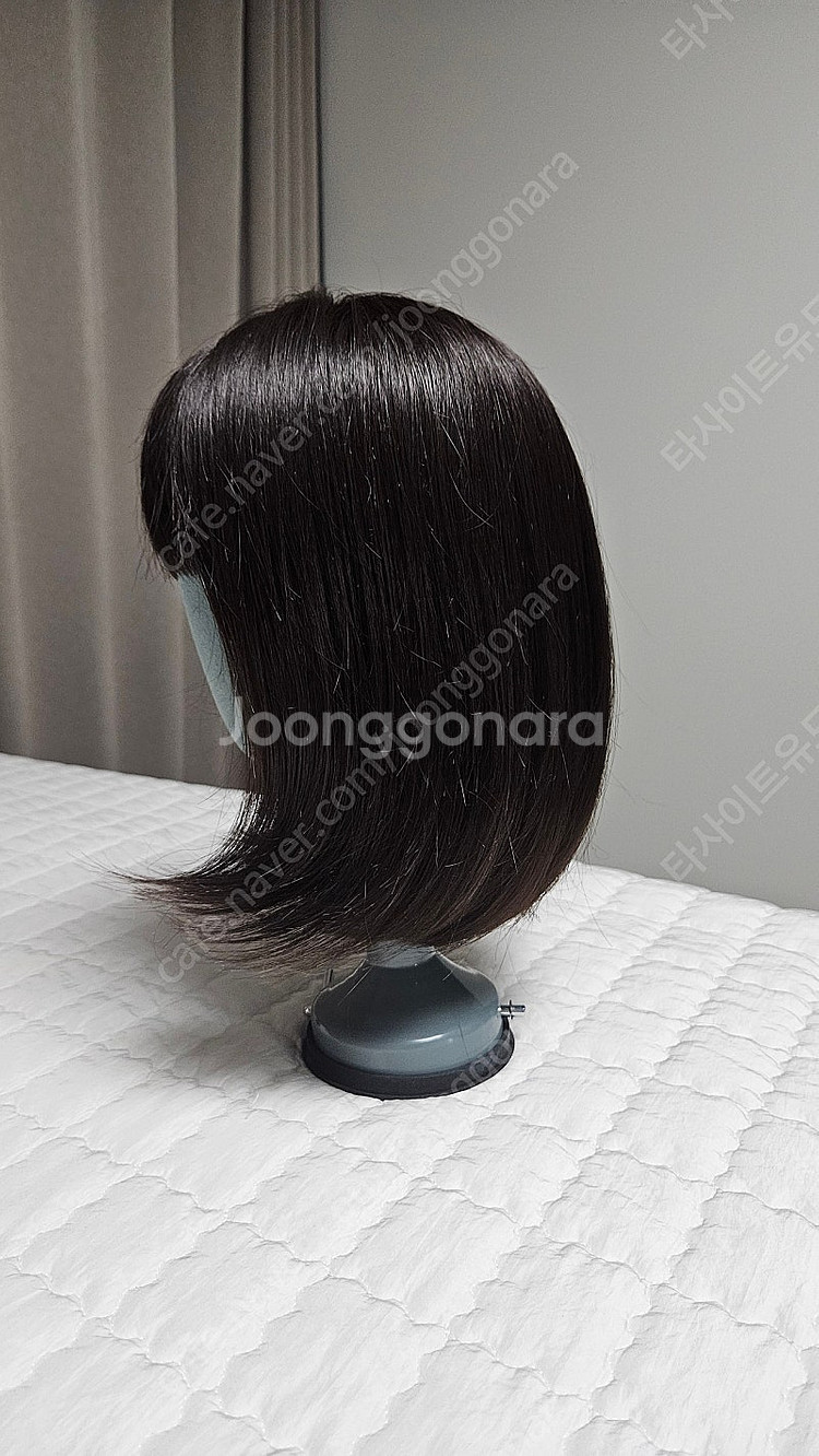 핑크에이지 수제 가발입니다 다크 브라운--3