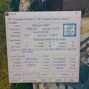 (부산)인텔 i5-9400f ASRock Z370M PRO4 DDR4 16GB(8GBx2) 팝니다