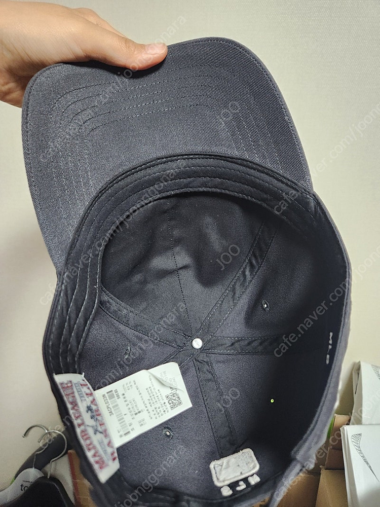 MLB 엠엘비 레터링 언스트럭쳐 볼캡 (차콜)--3