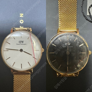 다니엘웰링턴 PETITE MELROSE 28mm 화이트/블랙 2개 팝니다.