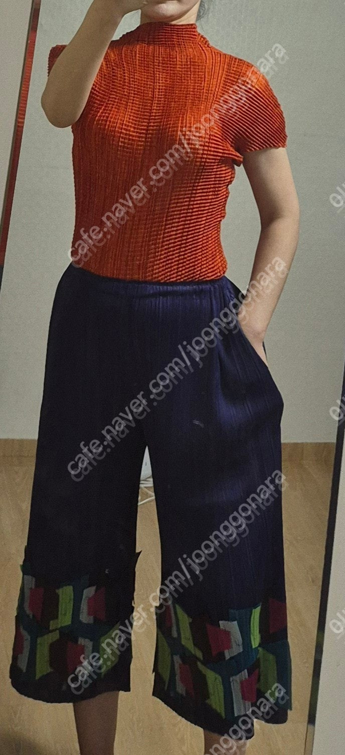 정품 이세이미야케 플리츠플리즈 ISSEYMIYAKE 와이드팬츠 이미지